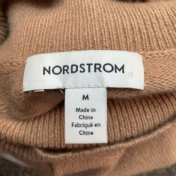 Nordstrom Cashmere Womens Medium Turtleneck Sweater Tan - Picture 9 of 10